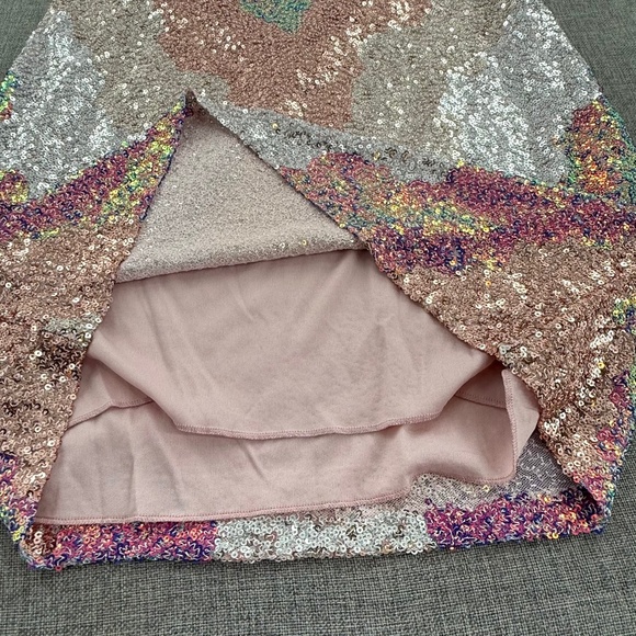 B. Darlin Sequin Dress Party, Club, Cocktail Event Large Lined Strappy Open Back - Picture 8 of 13